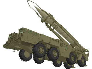 Scud B Missile Launcher 3D Model