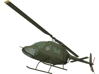 Bell 206 JetRanger [+Interior] 3D Model