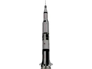 Apollo Saturn V Rocket 3D Model