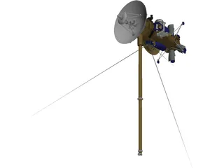 Cassini Probe Spacecraft 3D Model