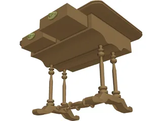 Table Biedermeier 3D Model