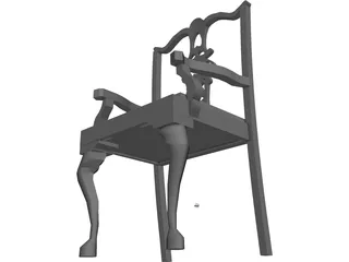 Chair Chippendale Cabriole Leg 3D Model