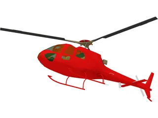 Eurocopter AS-350 Ecureuil 3D Model