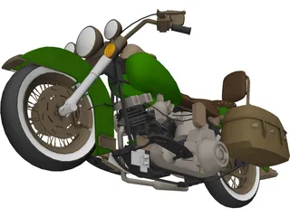 Harley-Davidson FLSTC Heritage Softail Classic 3D Model