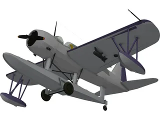 Vought OS2U Kingfisher 3D Model