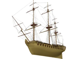 Le Superbe Ship Of Line 3D Model