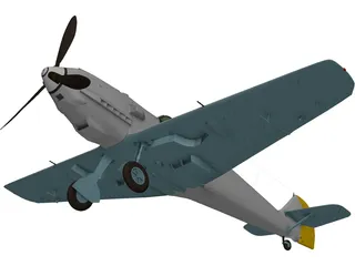 Messerschmitt BF-109E Emil 3D Model