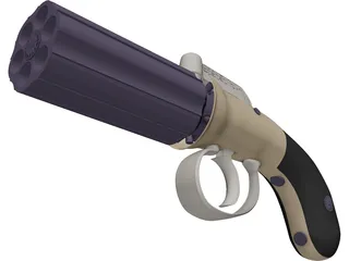 Pepperbox 45 3D Model