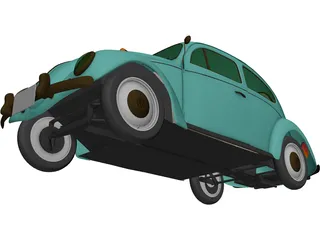 Volkswagen Beetle (1954) 3D Model