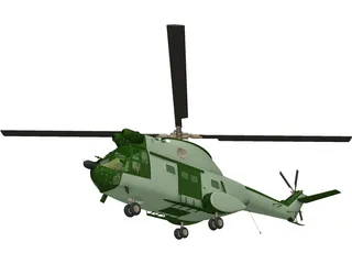Aerospatiale SA 330 Puma 3D Model