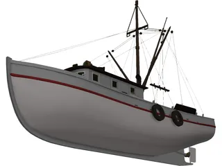 Shrimp Boat 3D Model