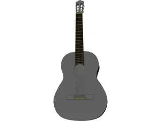 Guitar Spanish 3D Model