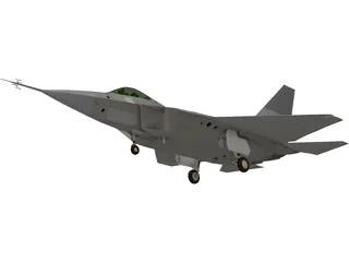 YF-22 Lightning 3D Model