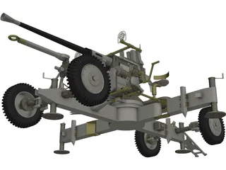 Bofors M1 (40 mm) 3D Model