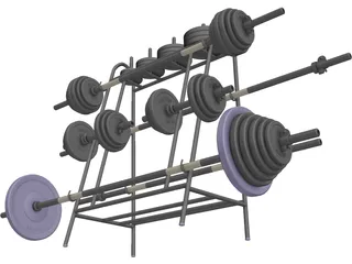 B Weight Lifting Senior (30 mm) 3D Model