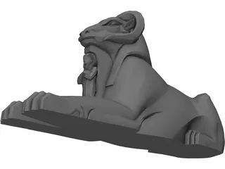 Egyptian Statue 3D Model