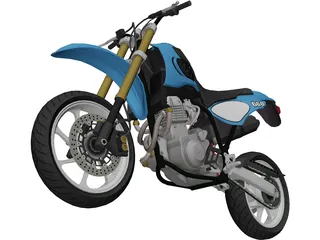 Supermoto Bike 3D Model