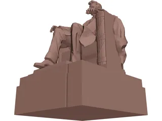 Lincoln Memorial Statue 3D Model