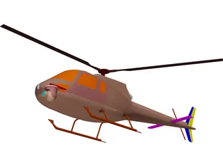 Eurocopter AS-350 Ecureuil 3D Model