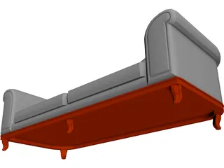 Sofa Round Back 3D Model