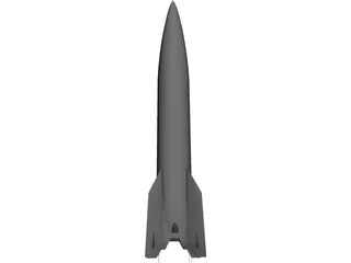 V-2 Rocket 3D Model