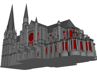 Cathedral Chartres 3D Model