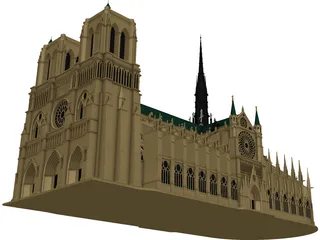 Cathedral Notre Dame 3D Model