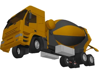 Euro Cement Mixer 3D Model