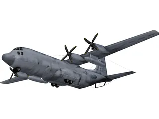 Lockheed EC-130H Compass Call 3D Model