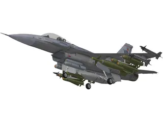 F-16C USAF 3D Model