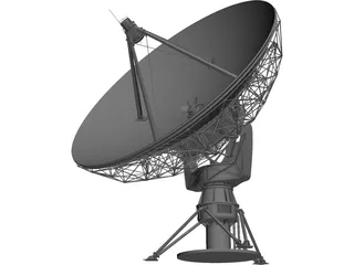 Radio Satellite Telescope 3D Model