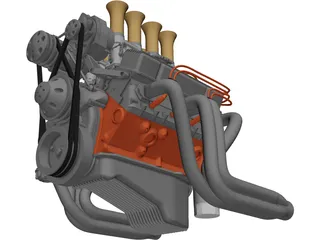 Engine Chevrolet Small Block 3D Model