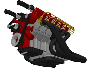 Engine Dodge Viper V10 3D Model