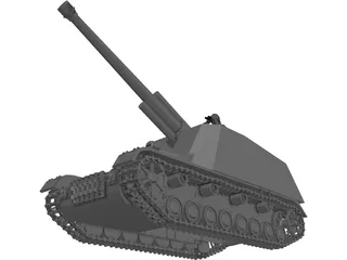 Sd.KfZ 165 Hummel Mobile Artillery 3D Model