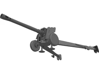 D-20 Howitzer 3D Model