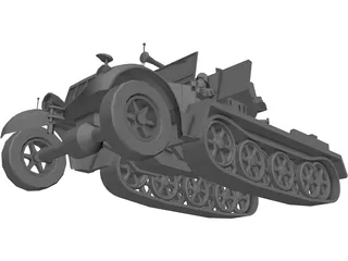 Sd.KfZ. 10-5 AA Vehicle 3D Model