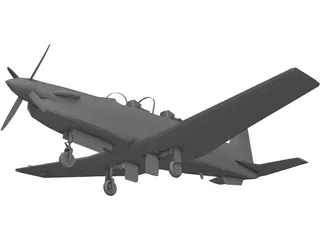 North American T-6 Texan II 3D Model