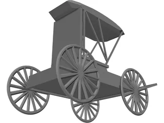 Buggy Horse Drawn 3D Model