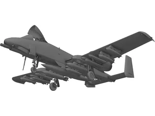 A-10A Thunderbolt II 3D Model