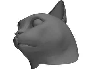 Cat Head 3D Model