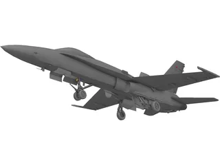 F-18A 3D Model