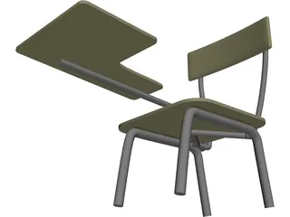 Student Desk 3D Model