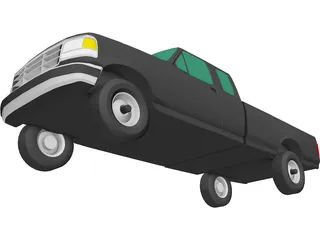 Ford F-350 Pickup Extended Cab (1993) 3D Model