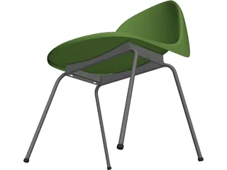 Modern Plastic Chair 3D Model