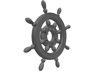 Ship Wheel 3D Model