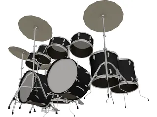 Ludwig 14Pc Drum Kit 3D Model