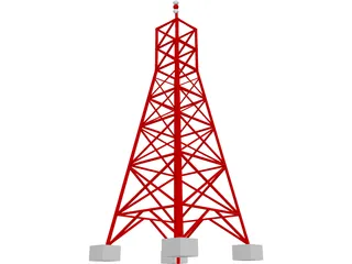 Radio Transmission Tower 3D Model