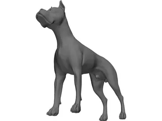 Dog Boxer 3D Model