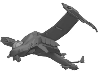 Final Fantasy Deep Eyes Dropship 3D Model