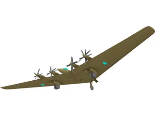 Northrop XB-35 Flying Wing 3D Model